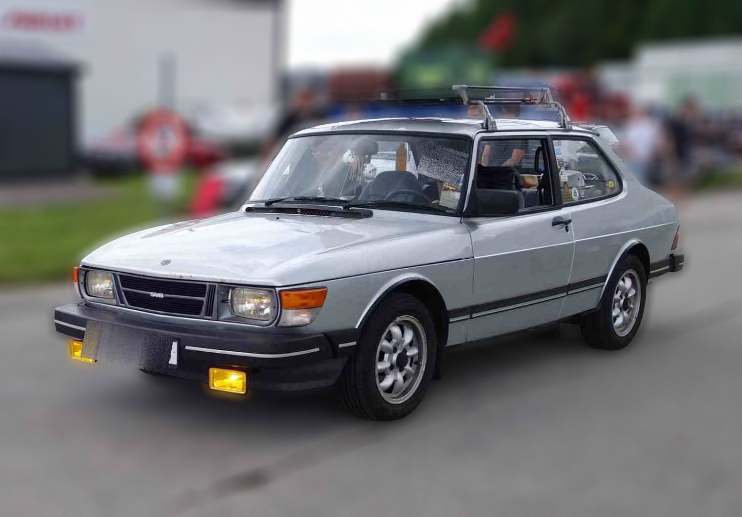 Saab 90 99 hk sølvfarget